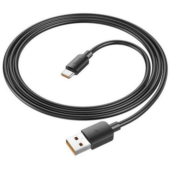 USB töltő- és adatkábel, USB Type-C, 100 cm, 3000mA, 27W, gyorstöltés, PD, QC, Hoco X96 Hyper, fekete