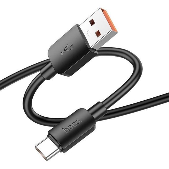 USB töltő- és adatkábel, USB Type-C, 100 cm, 6000mA, 100W, gyorstöltés, PD, QC, Hoco X96 Hyper, fekete