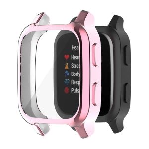 Garmin Venu Sq 2, Szilikon védőkeret, közepesen ütésálló, szíj nélkül, fémhatású, rózsaszín