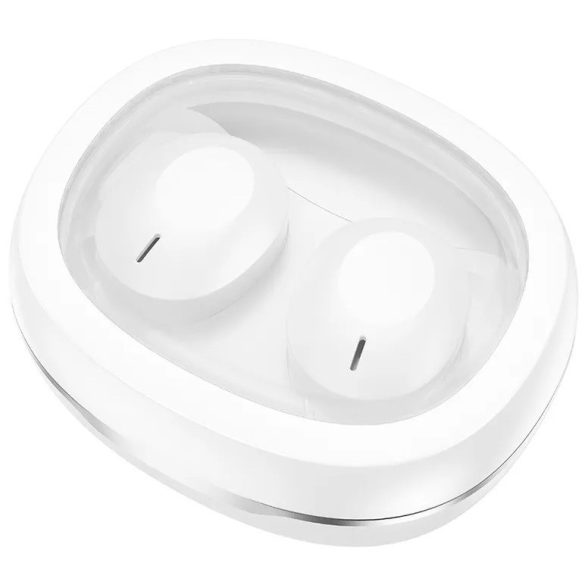 Bluetooth sztereó fülhallgató, v5.3, TWS, töltőtok, zajszűrővel, érintés vezérlés, LED-es kijelző, Hoco EQ3, fehér