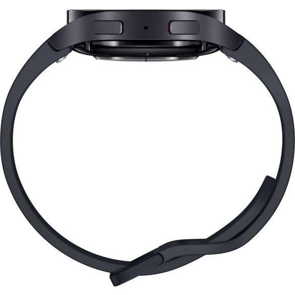 Bluetooth okosóra, szilikon szíj, alumínium keret, v5.3, eSim, aktivitás és egészség mérő, vízálló, hangszóró, Samsung Galaxy Watch 6 (40mm) SM-R935 (LTE), sötétszürke, gyári