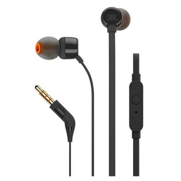 Vezetékes sztereó fülhallgató, 3.5 mm, mikrofon, funkció gomb, JBL Tune 290, fekete