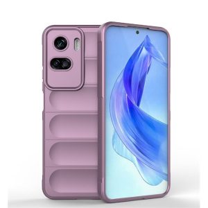 Huawei Honor 90 Lite, Szilikon tok, közepesen ütésálló, 3D minta, lila