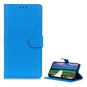 Huawei Honor 90 Lite, Oldalra nyíló tok, stand, kártyatartóval, csatos, bőrhatású, prémium, világoskék