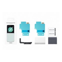   Samsung Galaxy Z Flip5 SM-F731B, Kijelzővédő fólia (az íves részre nem hajlik rá!), Előlapi kijelzőre, Clear Prémium, gyári, 2 db / csomag