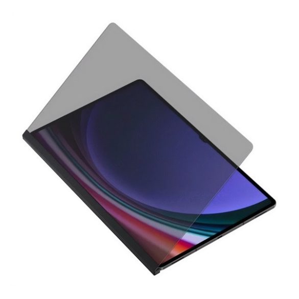 Samsung Galaxy Tab S9 Ultra 14.6 SM-X910 / X916B, Kijelzővédő fólia (az íves részre NEM hajlik rá!), betekintés elleni védelem, mágneses rögzítés, Samsung Privacy Screen, Clear Prémium, gyári