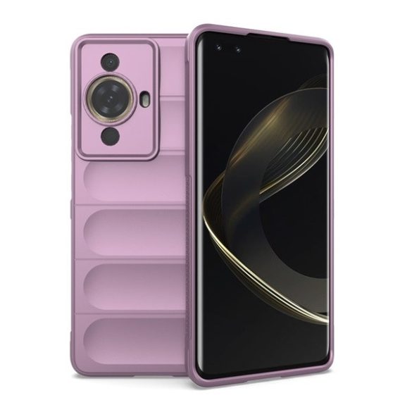 Huawei Nova 11 Pro, Szilikon tok, közepesen ütésálló, 3D minta, lila