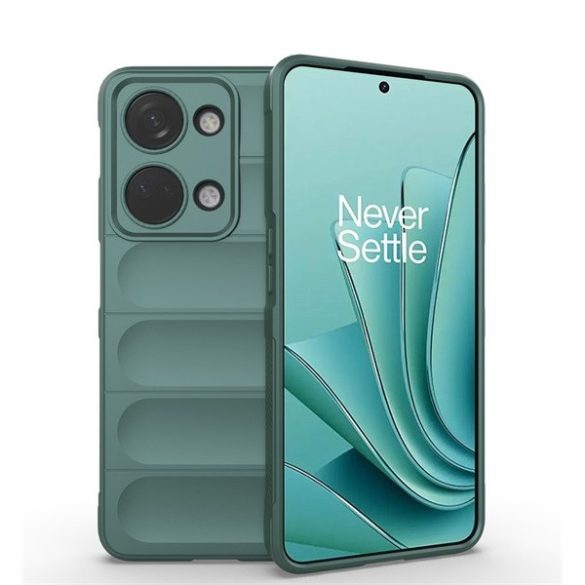 OnePlus Nord 3, Szilikon tok, közepesen ütésálló, 3D minta, sötétzöld