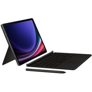 Samsung Galaxy Tab S9 11.0 SM-X710 / X716B, Bluetooth billentyűzetes mappa tok, mágneses rögzítés, stand, érintőceruza tartó, fekete, gyári