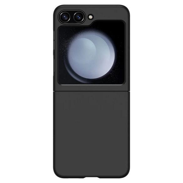 Samsung Galaxy Z Flip5 SM-F731B, Műanyag hátlap védőtok, Spigen Airskin, ultravékony, fekete