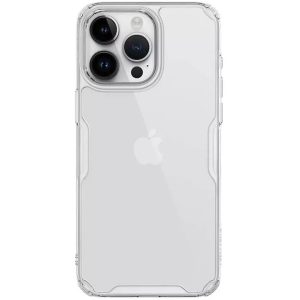 Apple iPhone 15 Pro, Szilikon tok, műanyag hátlap, ultravékony, Nillkin Nature Pro, átlátszó