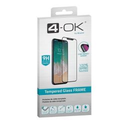  Apple iPhone 15 / 16, Kijelzővédő fólia, ütésálló fólia (az íves részre is!), Tempered Glass (edzett üveg), tok barát, 3D Full Cover, Full Glue, Blautel 4-OK, fekete