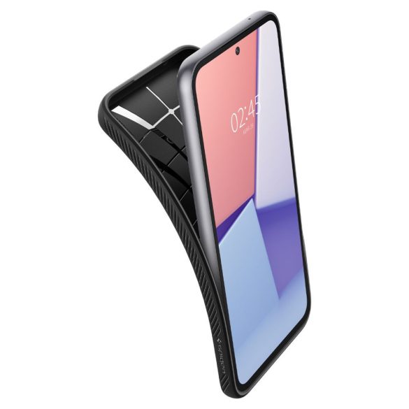 Samsung Galaxy S23 FE SM-S711, Szilikon tok, Spigen Liquid Air, háromszög minta, fekete