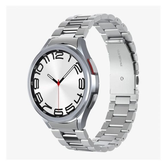 Samsung Galaxy Watch 6 Classic (47mm) SM-R960 / R965, fém pótszíj, Spigen Modern Fit, ezüst