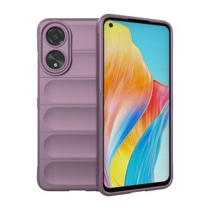 Oppo A78 4G, Szilikon tok, közepesen ütésálló, 3D minta, lila