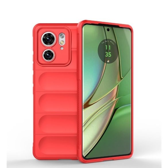 Motorola Edge 40, Szilikon tok, közepesen ütésálló, 3D minta, piros