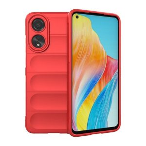 Oppo A78 4G, Szilikon tok, közepesen ütésálló, 3D minta, piros