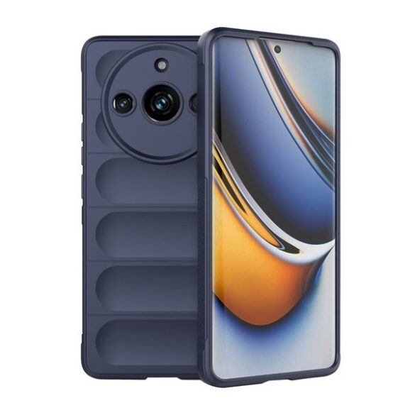 Realme 11 Pro / 11 Pro Plus, Szilikon tok, közepesen ütésálló, 3D minta, sötétkék