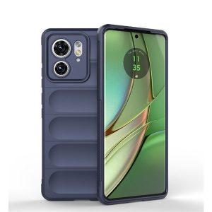 Motorola Edge 40, Szilikon tok, közepesen ütésálló, 3D minta, sötétkék