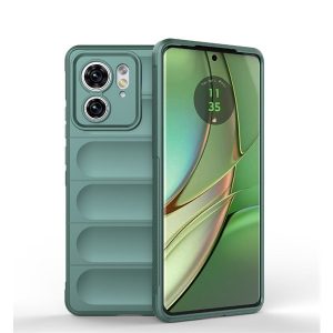 Motorola Edge 40, Szilikon tok, közepesen ütésálló, 3D minta, sötétzöld