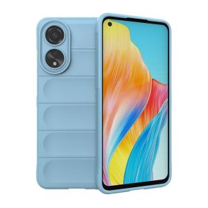 Oppo A78 4G, Szilikon tok, közepesen ütésálló, 3D minta, világoskék