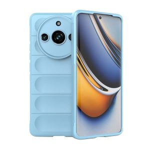 Realme 11 Pro / 11 Pro Plus, Szilikon tok, közepesen ütésálló, 3D minta, világoskék