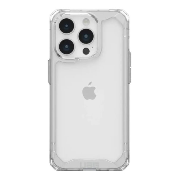 Apple iPhone 15 Pro, Műanyag hátlap védőtok, szilikon belső, közepesen ütésálló, UAG Plyo, áttetsző