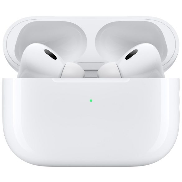 Bluetooth sztereó fülhallgató, v5.3, TWS, töltőtok, USB Type-C aljzattal, vízálló, vezeték nélküli töltés, Magsafe csatlakozás, Apple AirPods Pro 2, fehér, gyári