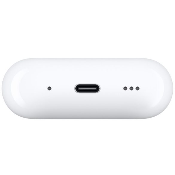 Bluetooth sztereó fülhallgató, v5.3, TWS, töltőtok, USB Type-C aljzattal, vízálló, vezeték nélküli töltés, Magsafe csatlakozás, Apple AirPods Pro 2, fehér, gyári