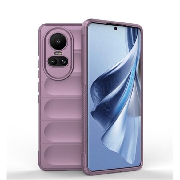 Oppo Reno10 / Reno10 Pro, Szilikon tok, közepesen ütésálló, 3D minta, lila