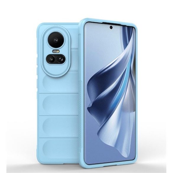 Oppo Reno10 / Reno10 Pro, Szilikon tok, közepesen ütésálló, 3D minta, világoskék