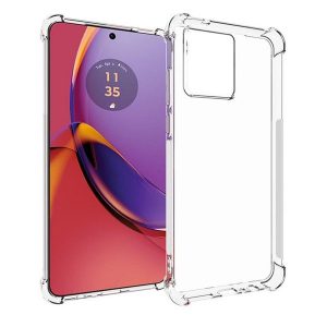 Motorola Moto G84, Szilikon tok, közepesen ütésálló, légpárnás sarok, átlátszó