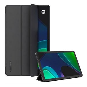 Xiaomi Pad 6 (11.0) / Pad 6 Pro (11.0), mappa tok, bőrhatású, Trifold Folio, fekete, gyári