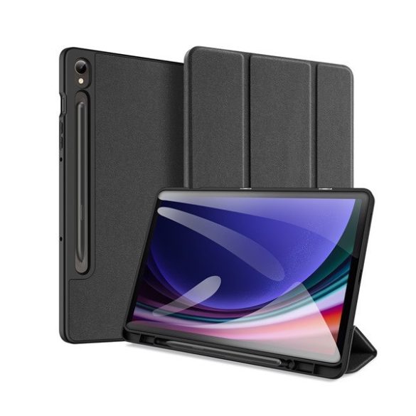 Samsung Galaxy Tab S9 FE (10.9) SM-X510 / X516B, mappa tok, Trifold, S Pen tartóval, Dux Ducis Domo, fekete