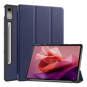 Lenovo Tab P12 (12.7) TB-370, mappa tok, Trifold, sötétkék