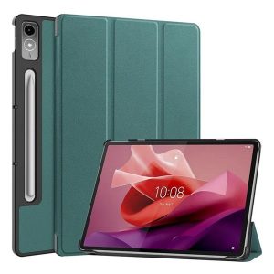 Lenovo Tab P12 (12.7) TB-370, mappa tok, Trifold, sötétzöld