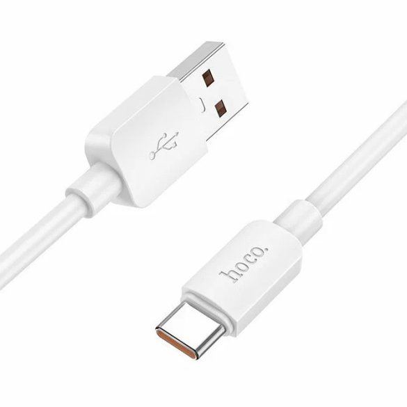 USB töltő- és adatkábel, USB Type-C, 100 cm, 3000mA, 27W, gyorstöltés, PD, QC, Hoco X96 Hyper, fehér