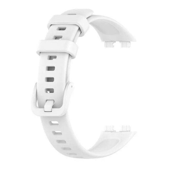 Huawei Band 8 / 9 / 10, szilikon pótszíj, állítható, fehér