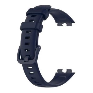 Huawei Band 8 / 9 / 10, szilikon pótszíj, állítható, sötétkék