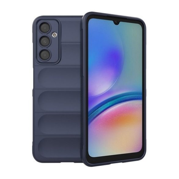 Samsung Galaxy A05s SM-A057F, Szilikon tok, közepesen ütésálló, 3D minta, sötétkék