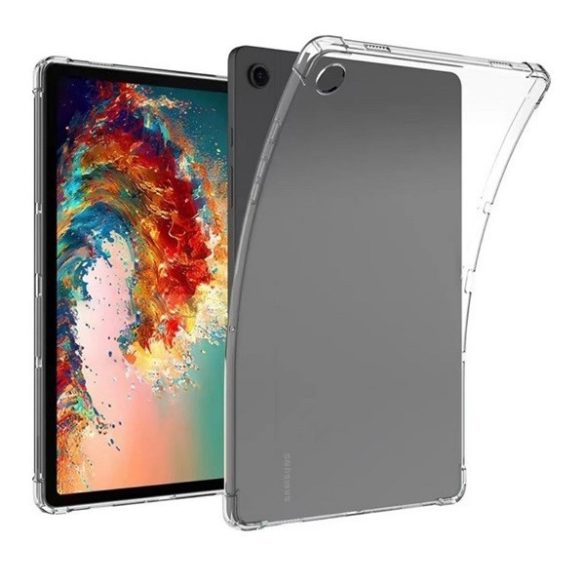 Samsung Galaxy Tab A9 Plus (11.0) SM-X210 / X215 / X216B, Szilikon tok, közepesen ütésálló, légpárnás sarok, átlátszó