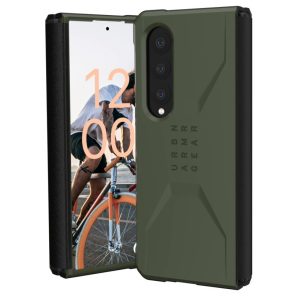 Samsung Galaxy Z Fold4 5G SM-F936B, Műanyag hátlap védőtok, szilikon belső, közepesen ütésálló, UAG Civilian, zöld