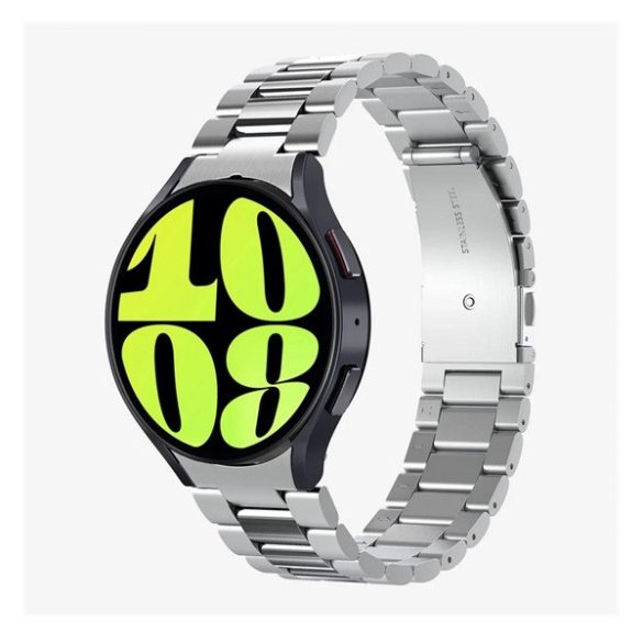 Samsung Galaxy Watch 6 (44mm) SM-R940 / R945, fém pótszíj, Spigen Modern Fit, ezüst