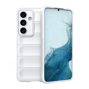 Samsung Galaxy S24 Plus SM-S926, Szilikon tok, közepesen ütésálló, 3D minta, fehér