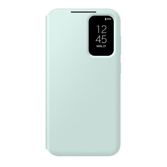 Samsung Galaxy S23 FE SM-S711, Oldalra nyíló tok, hívás mutatóval, kártyatartóval, Smart View Wallet, mentazöld, gyári