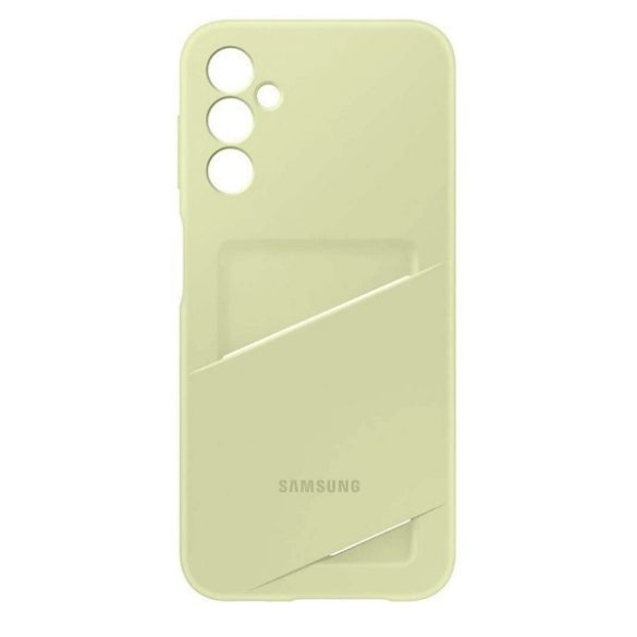 Samsung Galaxy A25 5G SM-A256B, Szilikon tok, kártyatartóval, lime, gyári