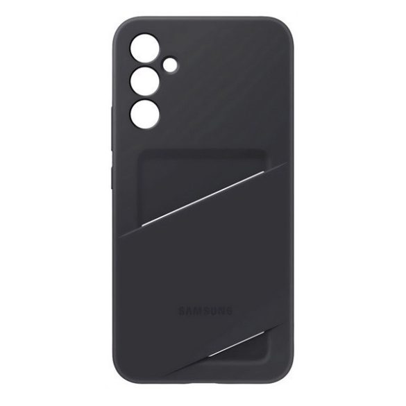 Samsung Galaxy A25 5G SM-A256B, Szilikon tok, kártyatartóval, fekete, gyári