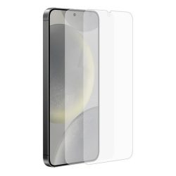   Samsung Galaxy S24 SM-S921, Kijelzővédő fólia (az íves részre nem hajlik rá!), Clear Prémium, gyári, 2 db / csomag