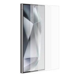   Samsung Galaxy S24 Ultra SM-S928, Kijelzővédő fólia (az íves részre nem hajlik rá!), Clear Prémium, gyári, 2 db / csomag