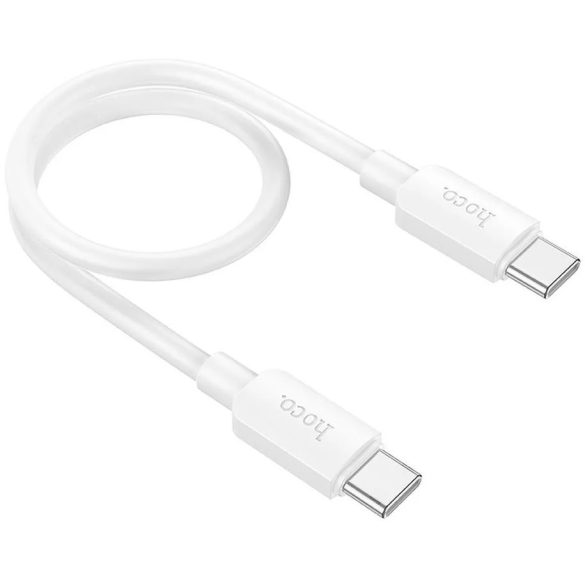 USB Type-C töltő- és adatkábel, USB Type-C, 25cm, 3000 mA, 60W, gyorstöltés, PD, QC, Hoco X96 Hyper, fehér